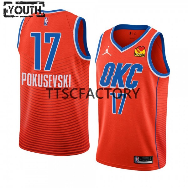 Oklahoma City Thunder Trikot Aleksej Pokusevski 17 Nike 2022-23 Statement Edition Orange Swingman - Kinder Oklahoma City Thunder Trikot Aleksej Pokusevski 17 Nike 2022-23 Statement Edition Orange Swingman - Kinder